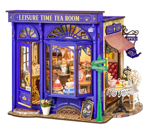 Rolife Leisure Time Tea Room DIY Miniature House Kit - Hobby Sense
