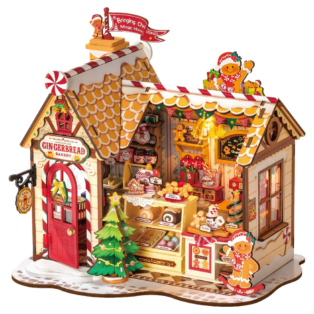 Rolife Gingerbread House DIY Miniature House Kit - Hobby Sense
