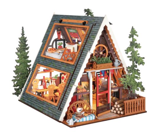 Rolife A-Frame Cabin DIY Miniature House Kit - Hobby Sense
