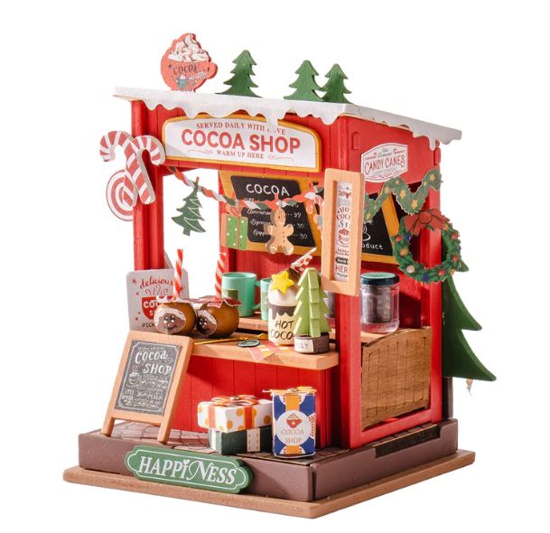 Rolife Cocoa Shop DIY Miniature Doll House Kit - Hobby Sense