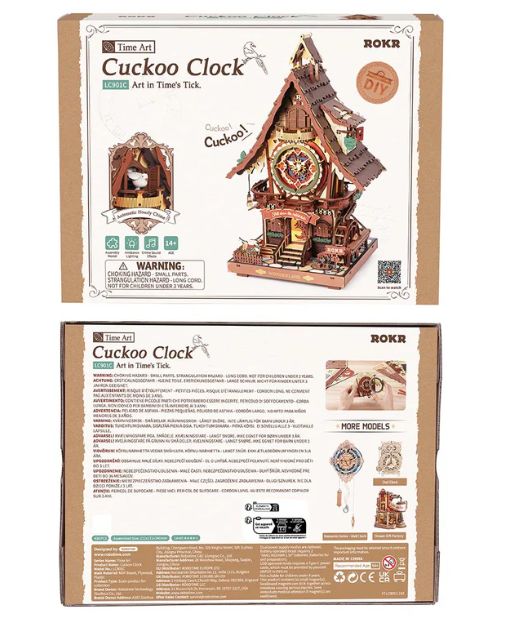 ROKR Cuckoo Clock Mechanical Gear 3D Wooden Puzzle - Hobby Sense