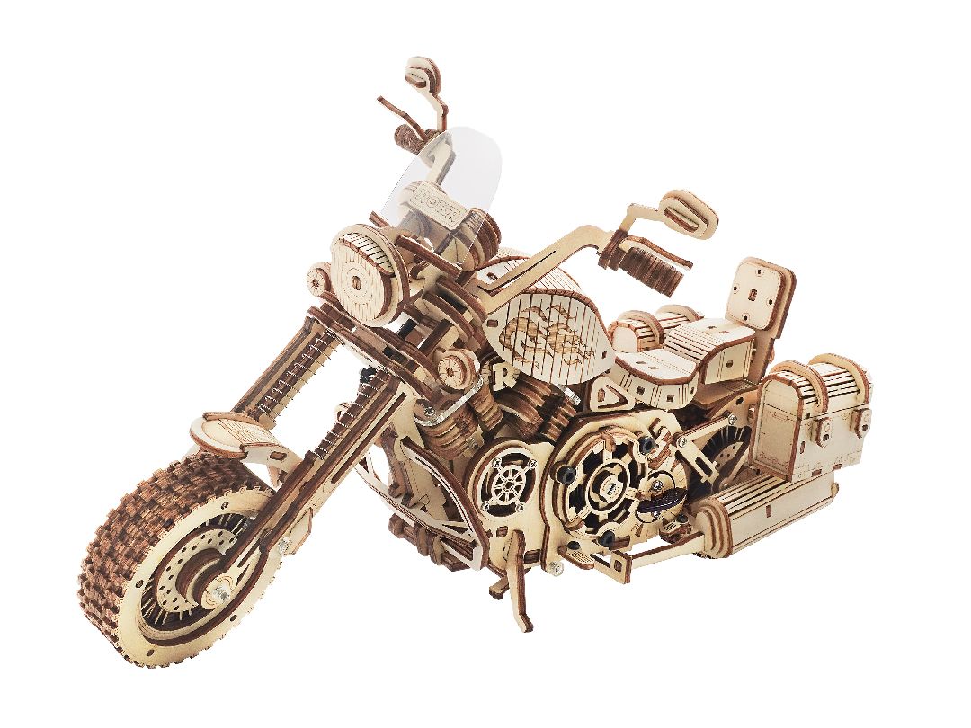 ROKR Cruiser Motorcycle 3D Wooden Puzzle - Hobby Sense