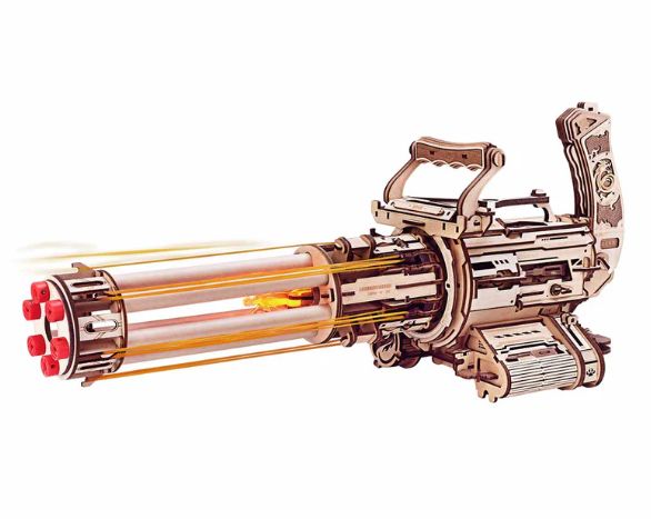 ROKR Rotating-Barrel Machine Gun Toy 3D Wooden Puzzle - Hobby Sense