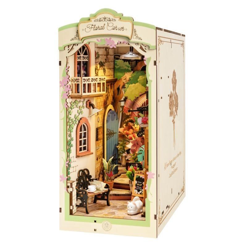 Rolife Floral Corner DIY Book Nook Shelf Insert - Hobby Sense