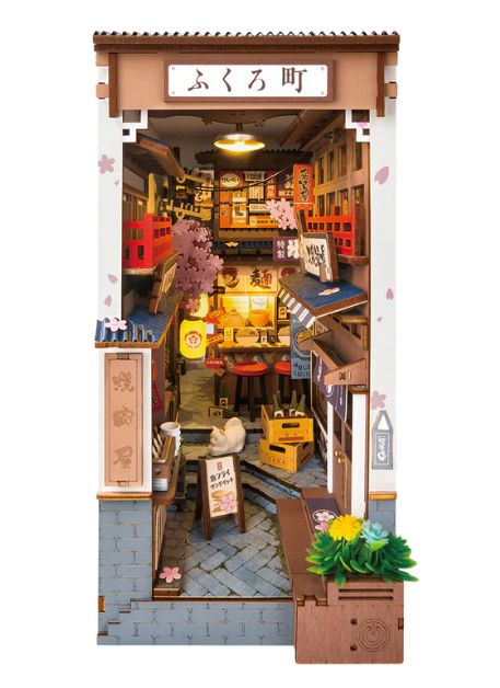 Rolife Sakura Wine Alley DIY Book Nook Shelf Insert - Hobby Sense