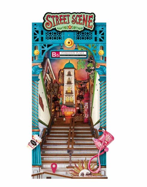 Rolife Street Scene DIY Book Nook Shelf Insert - Hobby Sense