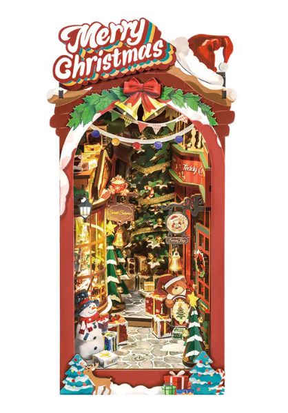 Rolife Christmas Street Book Nook Shelf Insert - Hobby Sense