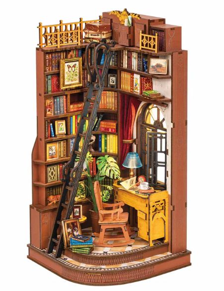 Rolife Book Nook Silent Corner Study 3D Wooden Puzzle - Hobby Sense