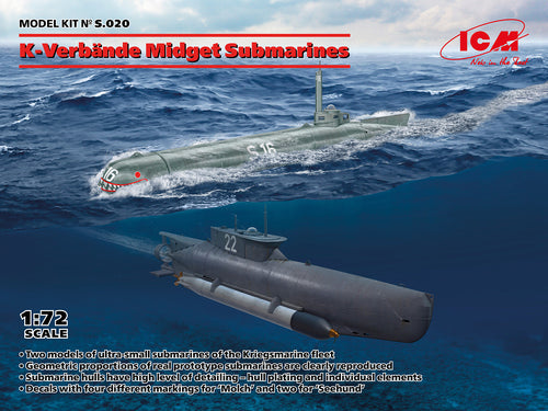1/72 K-Verbande Midget Submarines (Seehund and Molch) - Hobby Sense