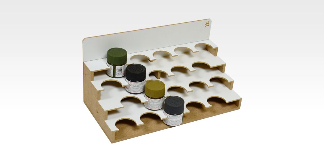 HobbyZone Modular Workshop System Paints Module 41mm, Paint jar/bottle storage module with 20 round 41mm slots - Hobby Sense