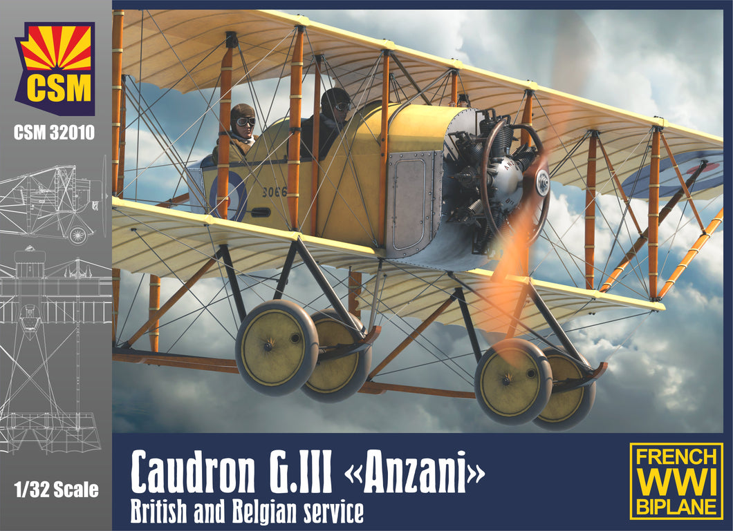 1/32 Caudron G.III Anzani, British and Belgian service - Hobby Sense