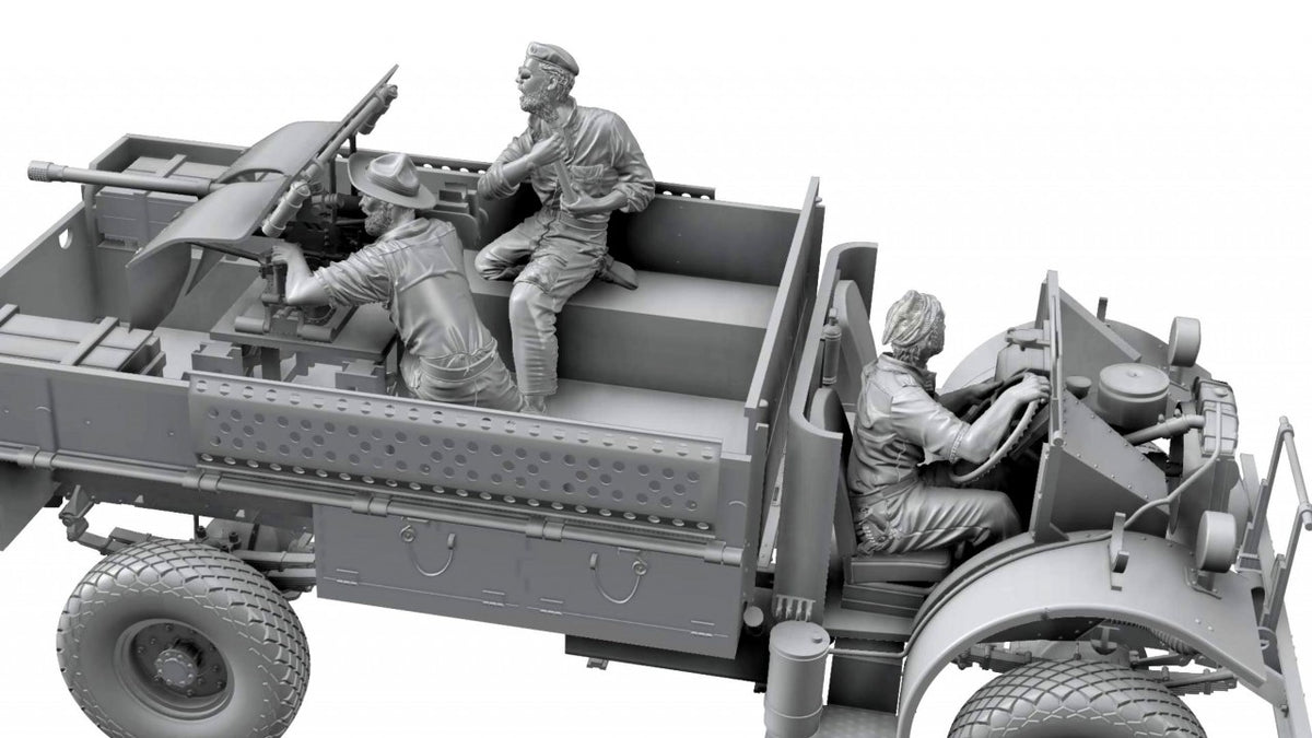 Thunder Model 1/35 LRDG F30 Gun Truck With Ordnance 37mm MKI Bofors Gun, Bonus Edition