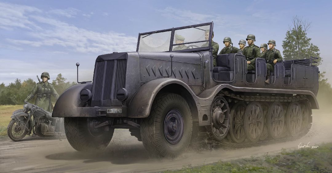 1/35 Schwerer Zugkraftwagen 18to Sd.Kfz. 9 Artillery Version - Hobby Sense