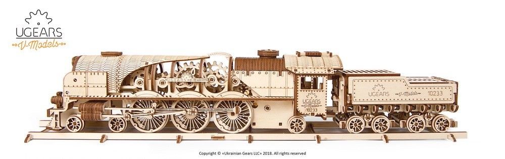 V-Express Steam Train with Tender - 538 pieces (Advanced) - Hobby Sense