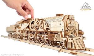 V-Express Steam Train with Tender - 538 pieces (Advanced) - Hobby Sense