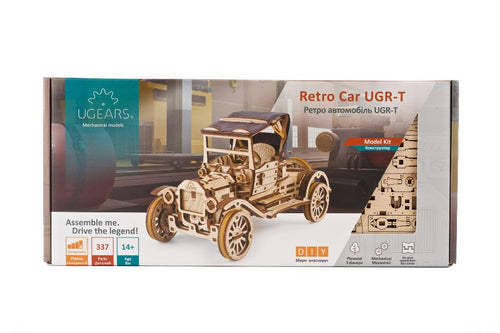Retro Car UGR-T (Old Model T) - 337 Pieces (Advanced) - Hobby Sense