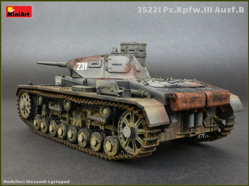 1/35 Pz.Kpfw.3 Ausf.B Panzer Tank w/Crew - Hobby Sense