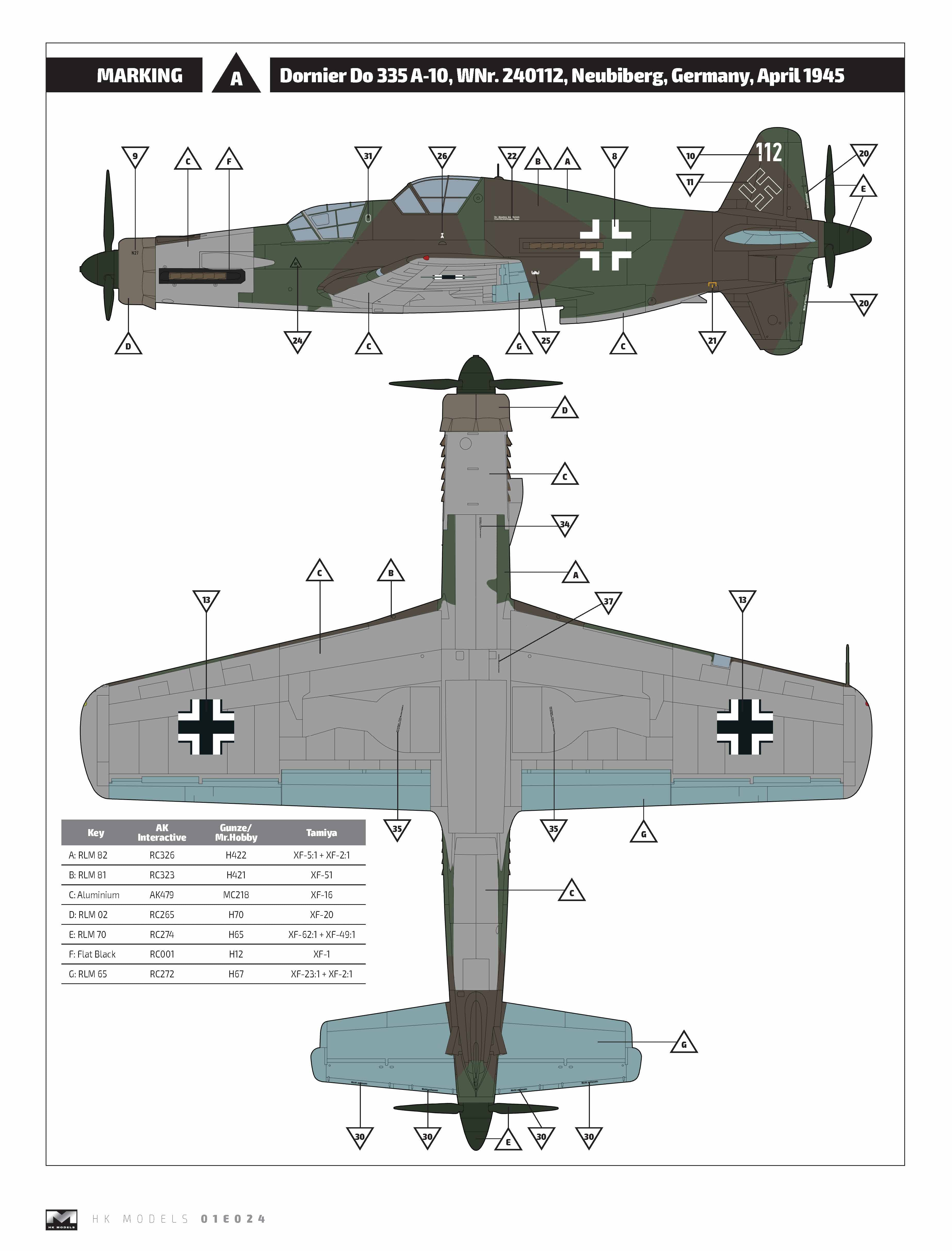 1/32 Dornier Do 335 A10 Trainer - Hobby Sense