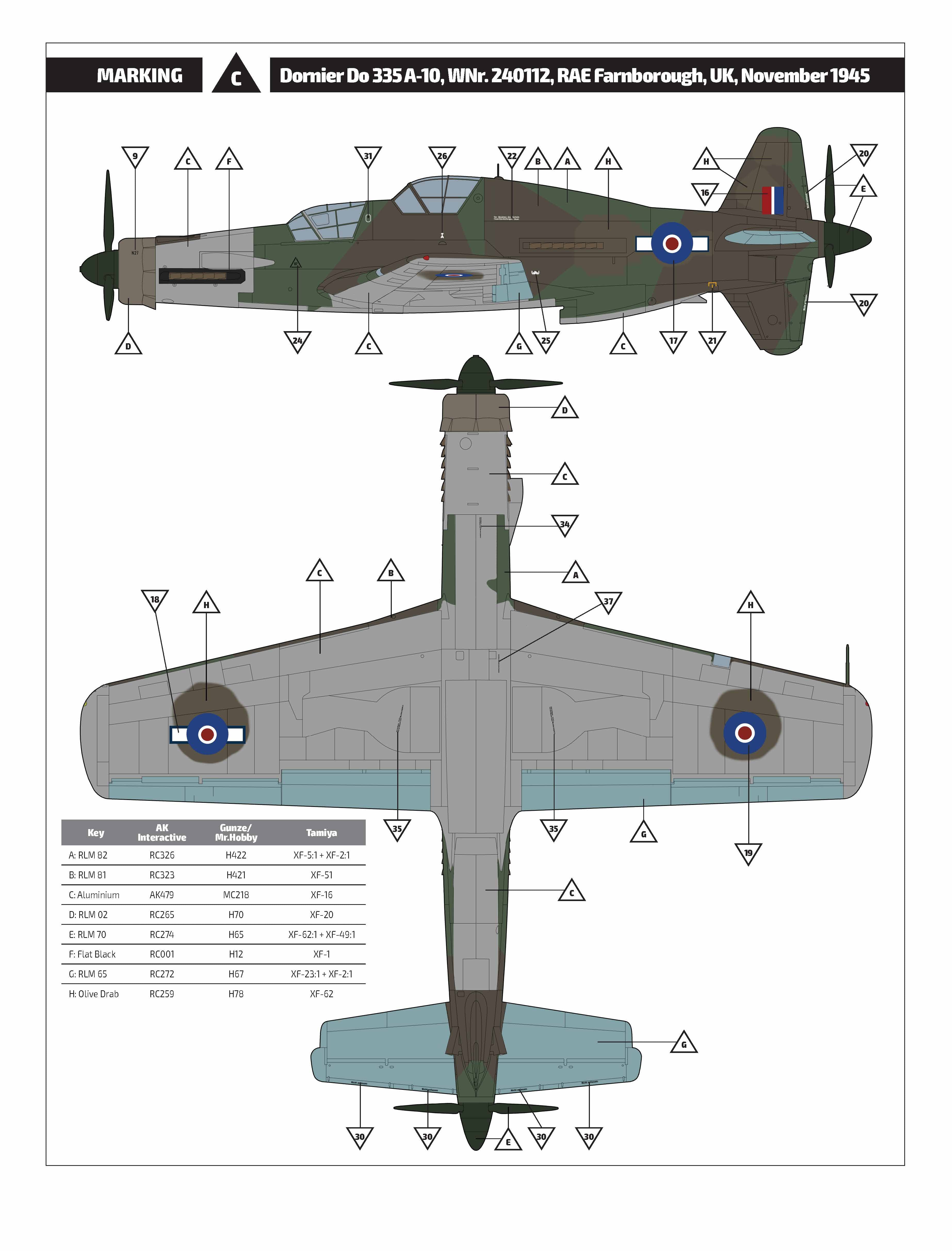 1/32 Dornier Do 335 A10 Trainer - Hobby Sense