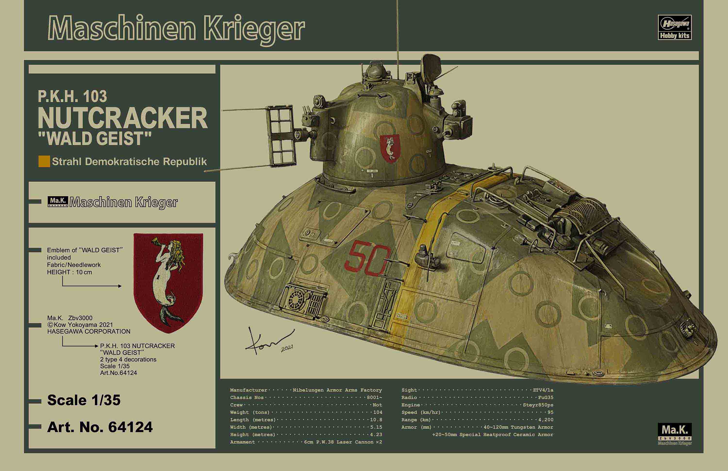 1/35 Maschinen Krieger Ma.K. P.K.H.103 Nutcracker 'Wald Geist' (Bonus : An Emblem Patch Is Included.) - Hobby Sense