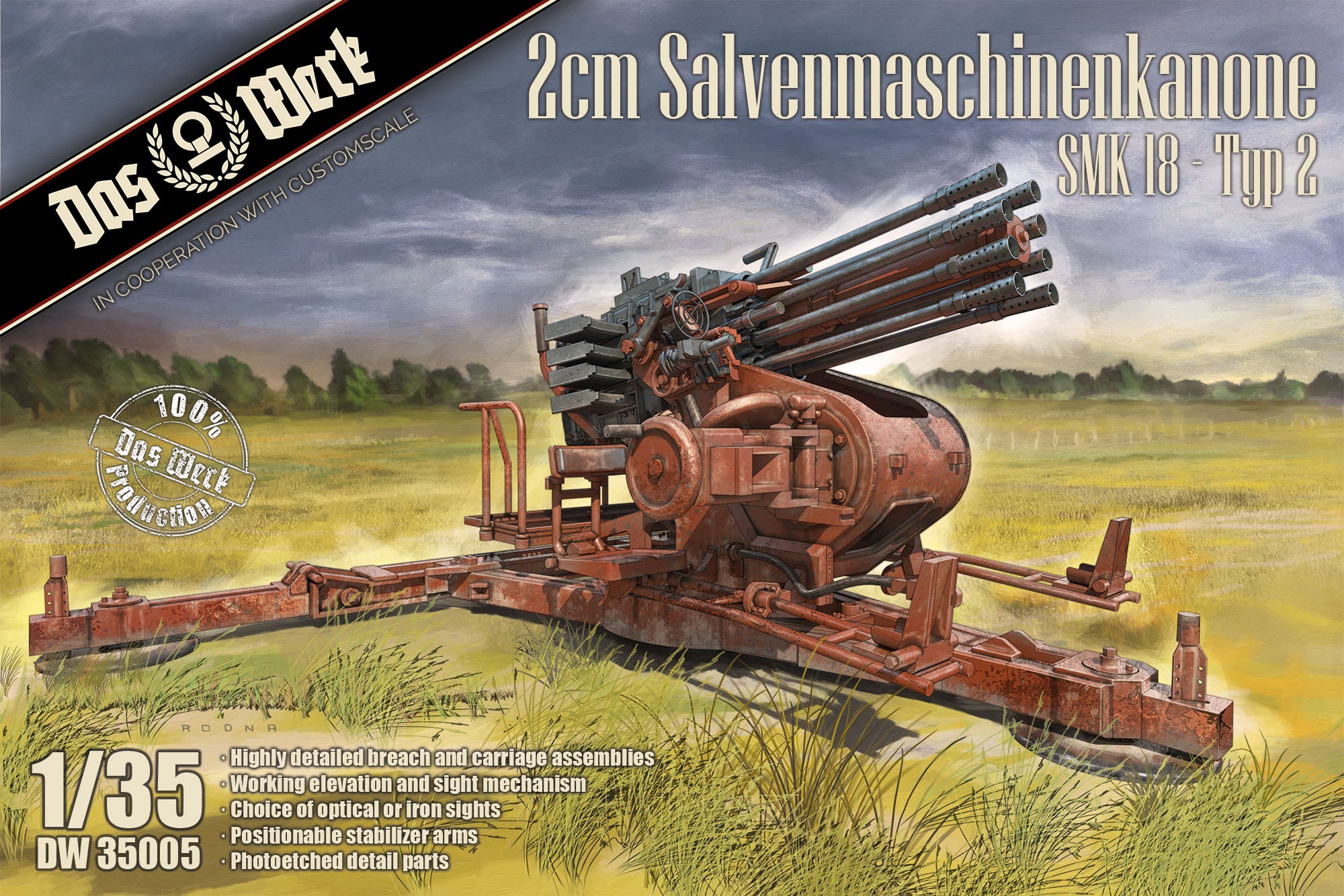 1/35 2cm Salvenmaschinenkanone SMK 18 Typ-2 - Hobby Sense