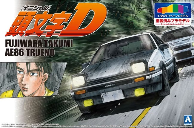 1/24 Initial D Fujiwara Takumi AE86 Trueno Project D Ver. Car (Prepainted) - Hobby Sense