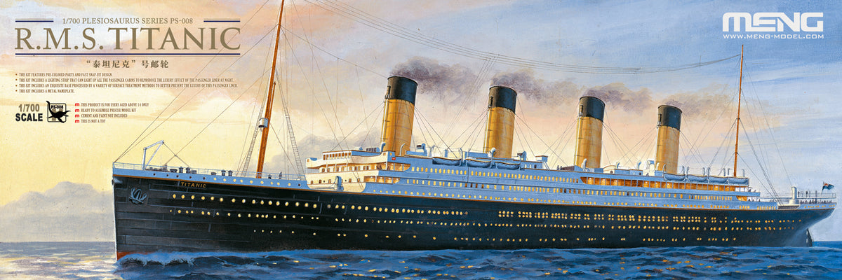 1/700 RMS Titanic, w/LED, Snap - Hobby Sense