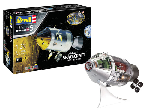 1/32 Apollo 11 Spacecraft with Interior - Hobby Sense