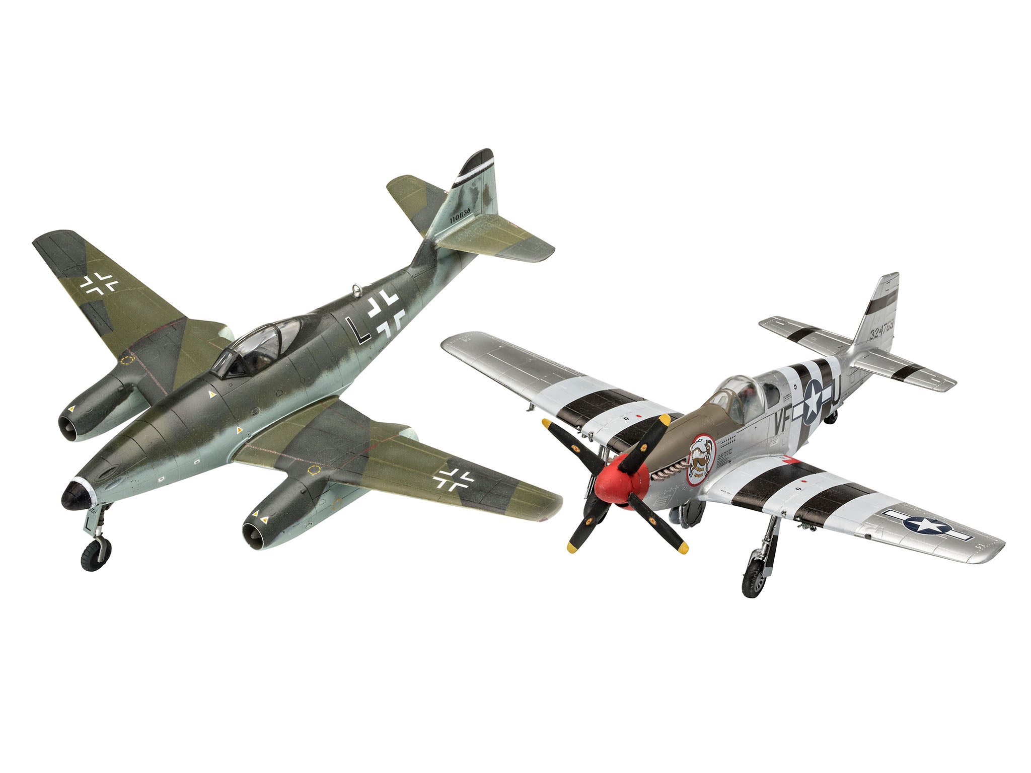 1/72 Combat Set Messerschmitt Me262 & P-51B Mustang - Hobby Sense