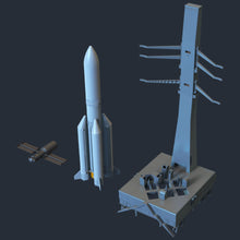 1/200 CZ-5B HLV & Mobile Launcher Platform, Rocket - Hobby Sense