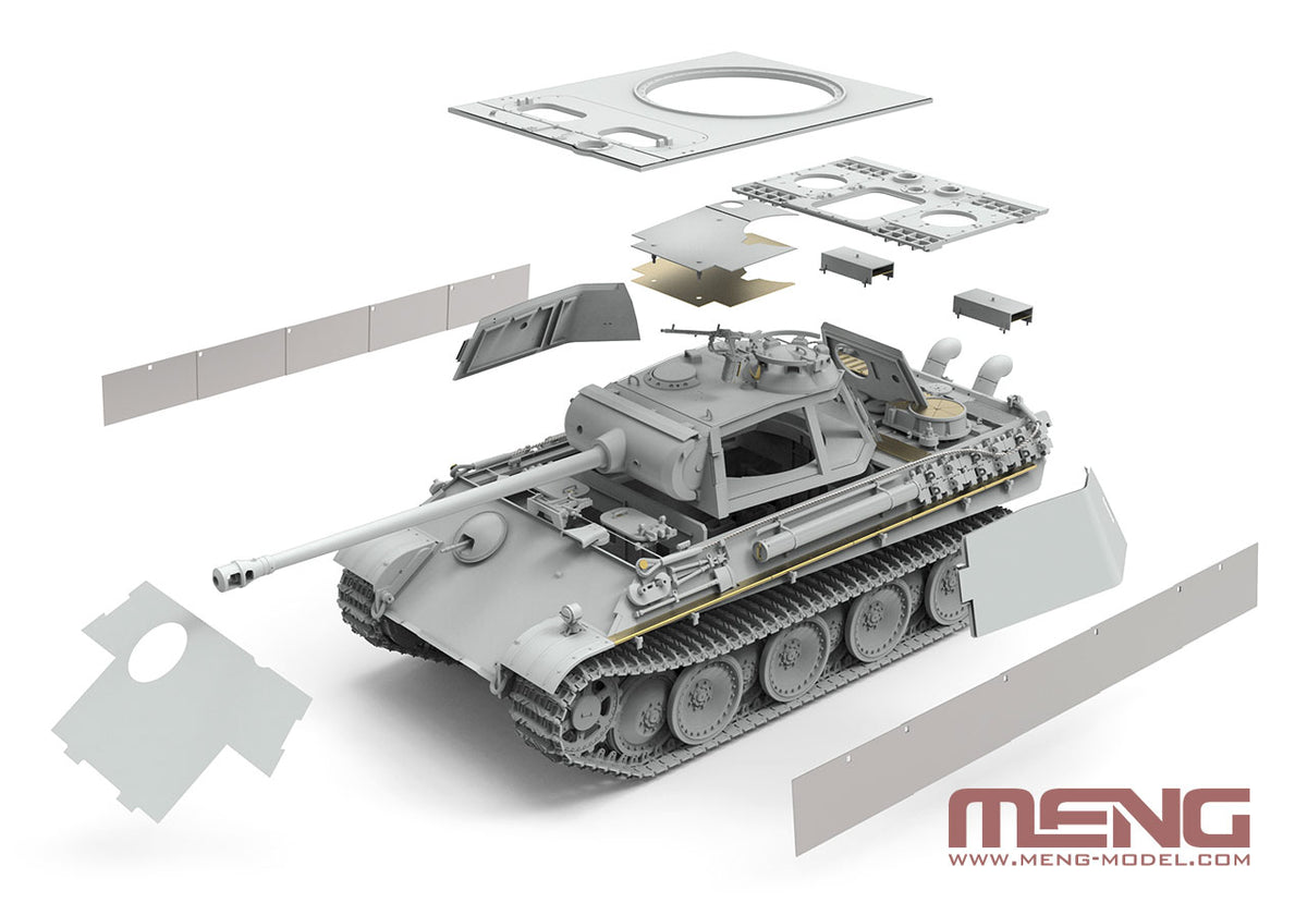 1/35 German Medium Tank Sd.Kfz.171 Panther Ausf.G Early/Ausf.G with Air Defense Armor - Hobby Sense