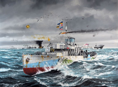 1/144 HMCS Snowberry Flower Class Corvette WWII Escort Warship, Canadian Ship - Hobby Sense