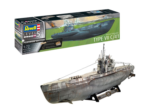 1/72 German Submarine Type VII C/41, Platinum Edition - Hobby Sense
