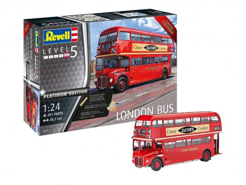 1/24 London Bus Platinum Edition w/Wooden Floor, PE parts and Metal Tubes - Hobby Sense