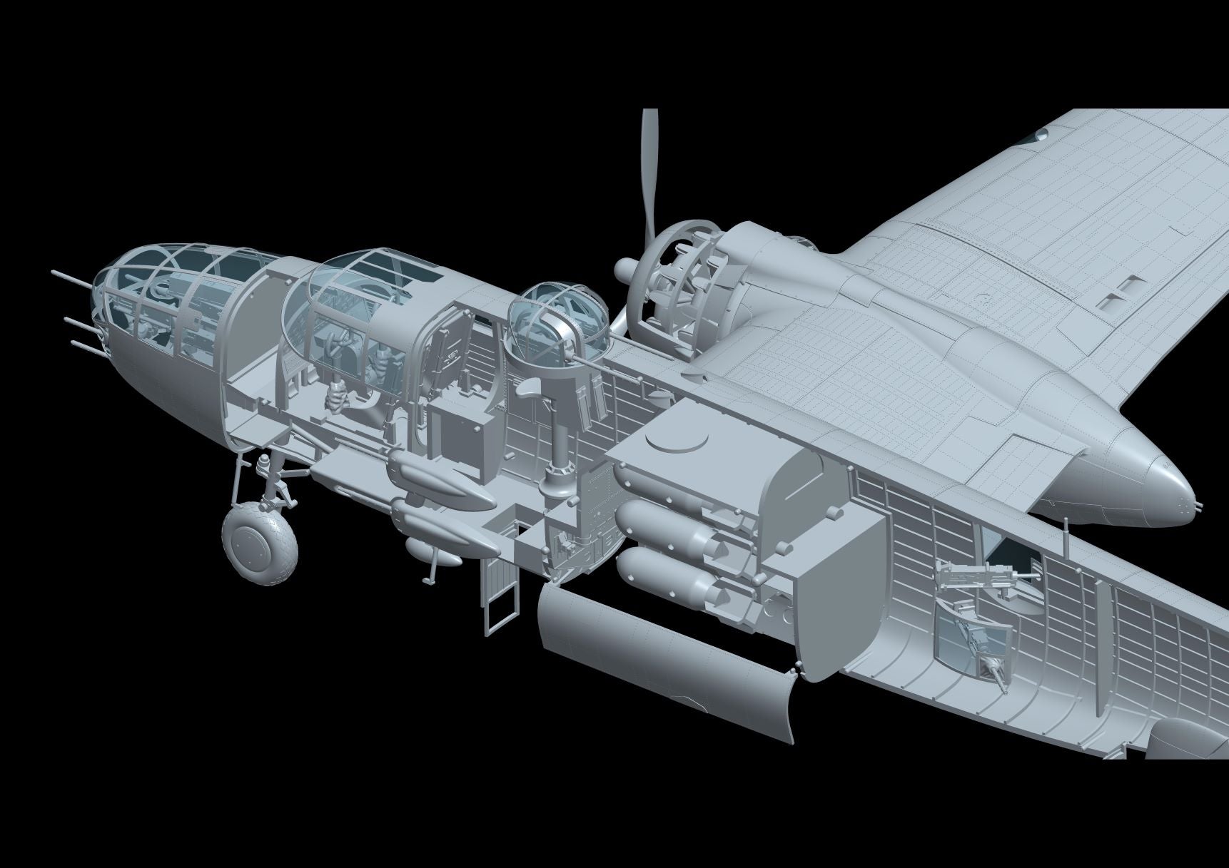 1/48 B25J Mitchell Glazed Nose - Hobby Sense