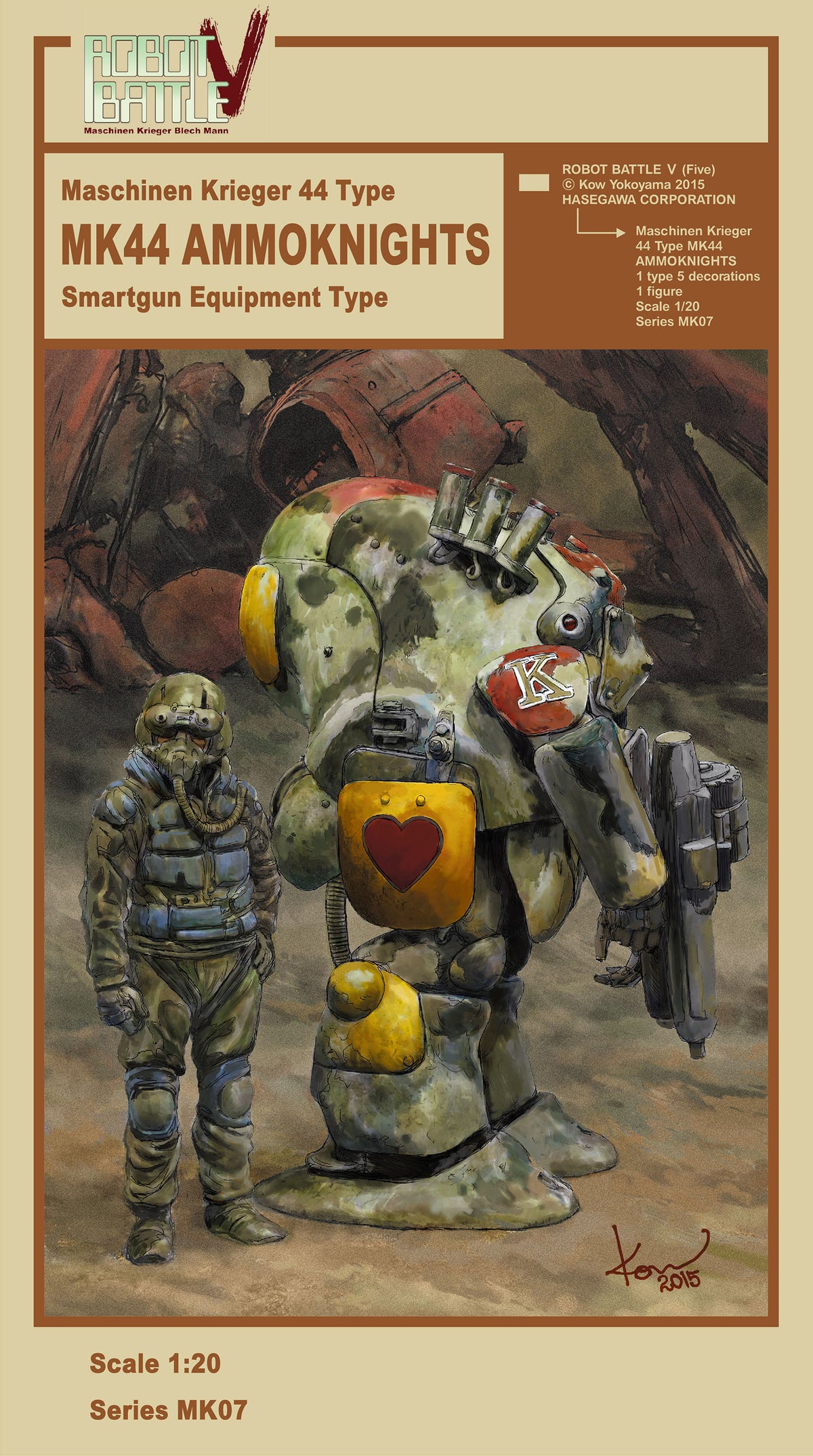 1/20 Robot Battle V Maschinen Krieger 44 Type Mk44 Ammoknights (Smartgun Equipment Type) - Hobby Sense