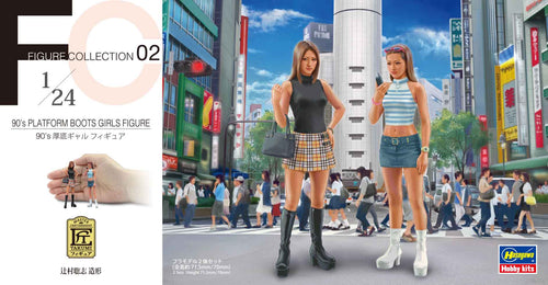 1/24 90'S Platform Boots Girls Figure (Two Figures) - Hobby Sense