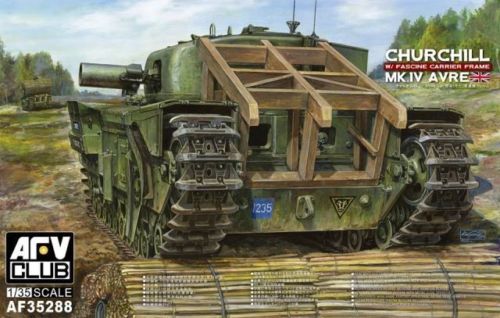 1/35 Churchill Mk IV AVRE (Armored Vehicle, Royal Engineers) Tank w/Fascine Carrier Frame - Hobby Sense