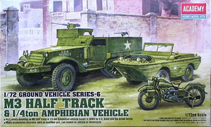 1/72 M3 Half Track & 1/4 Ton Amphibian Vehicle - Hobby Sense
