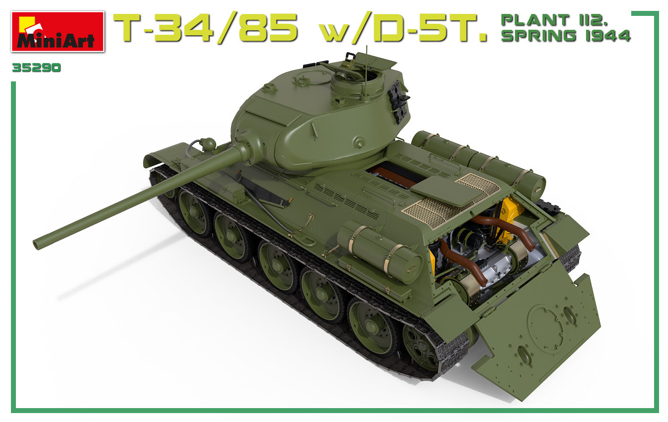 1/35 T34/85 w/D-5T. Plant 112 Spring 1944, Interior Kit - Hobby Sense