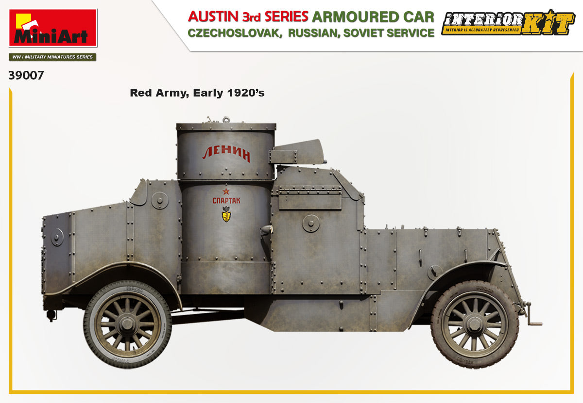 1/35 Austin Armoured Car 3rd Series, Czechoslovak-Russian-Soviet Service, Interior Kit - Hobby Sense