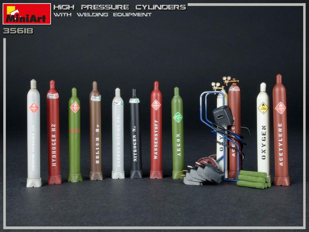 1/35 High Pressure Cylinders w/ Welding Equipment - Hobby Sense