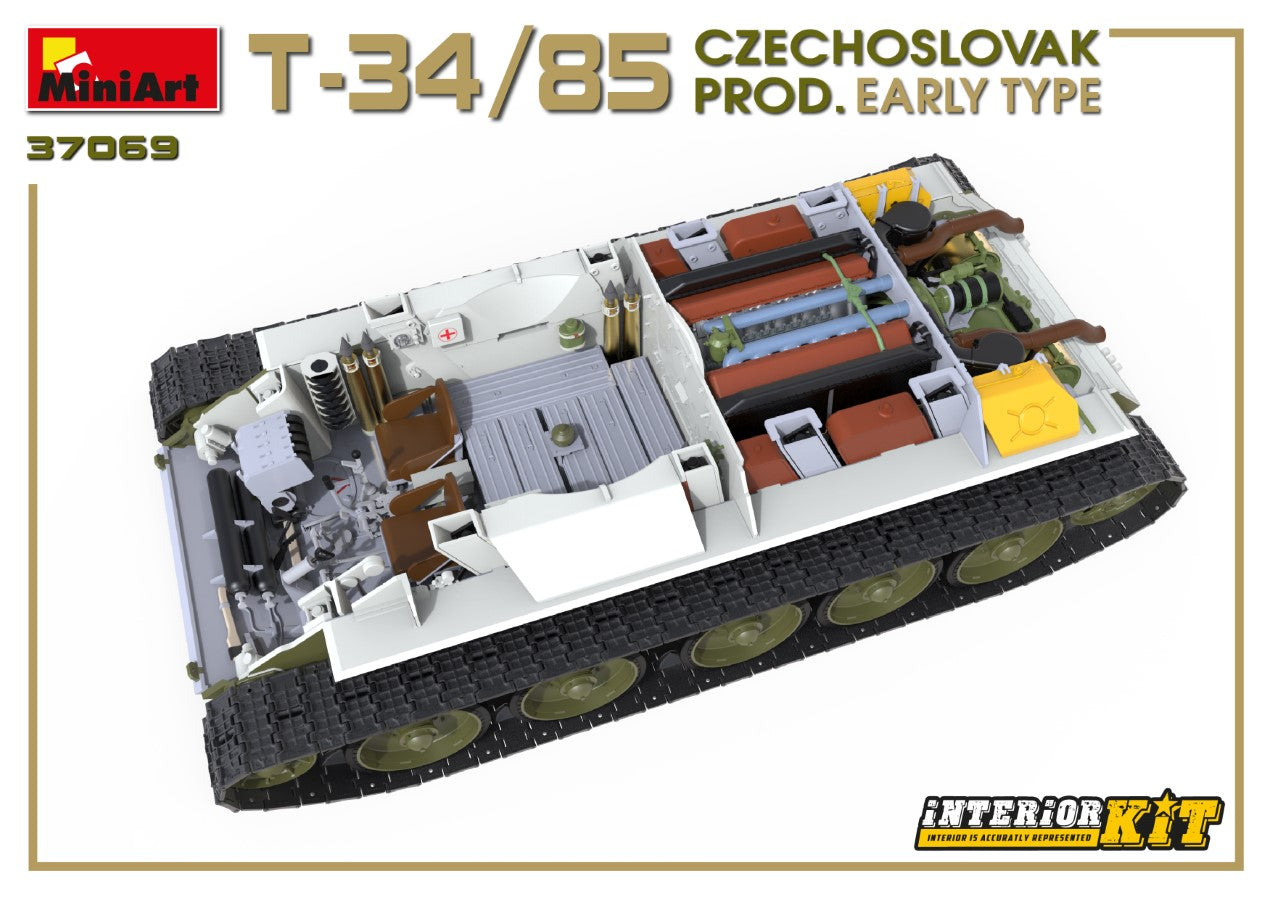 1/35 T34/85 Czechoslovak Prod. Early Type. Interior Kit - Hobby Sense