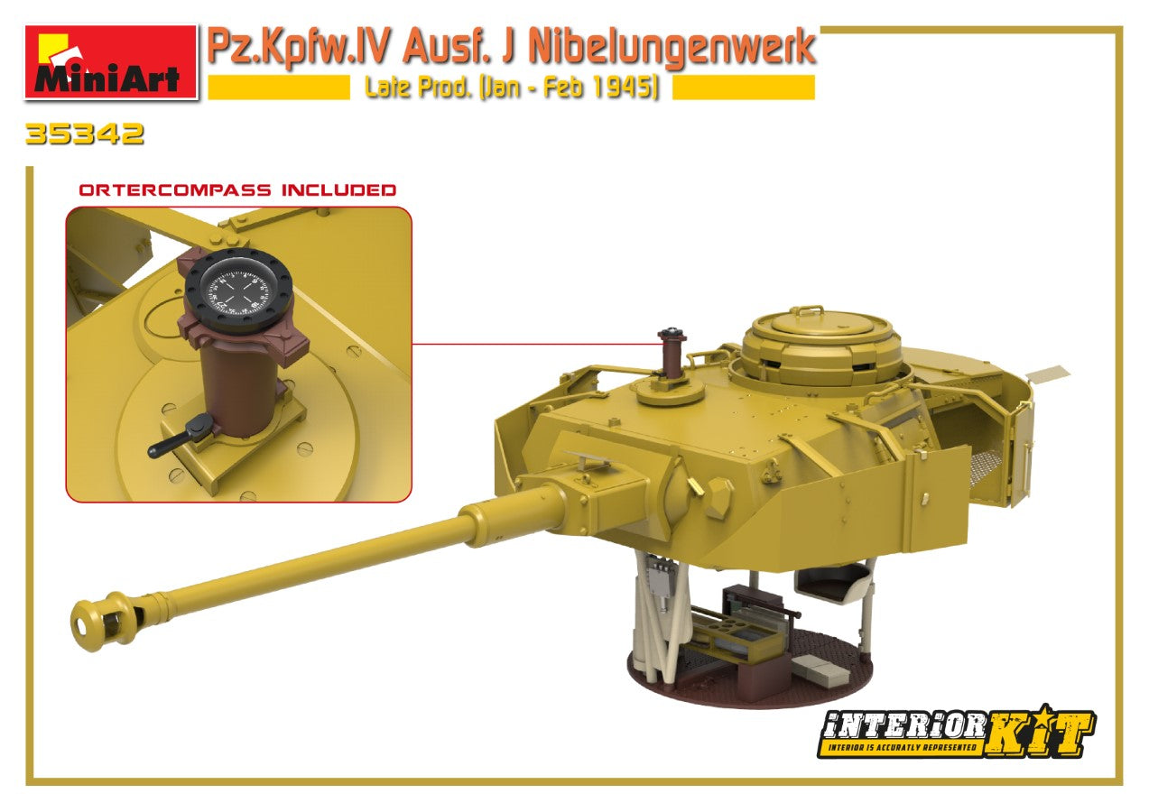 1/35 Pz.Kpfw.IV Ausf. J Nibelungenwerk Late Prod. (Jan - Feb 1945) Interior Kit - Hobby Sense