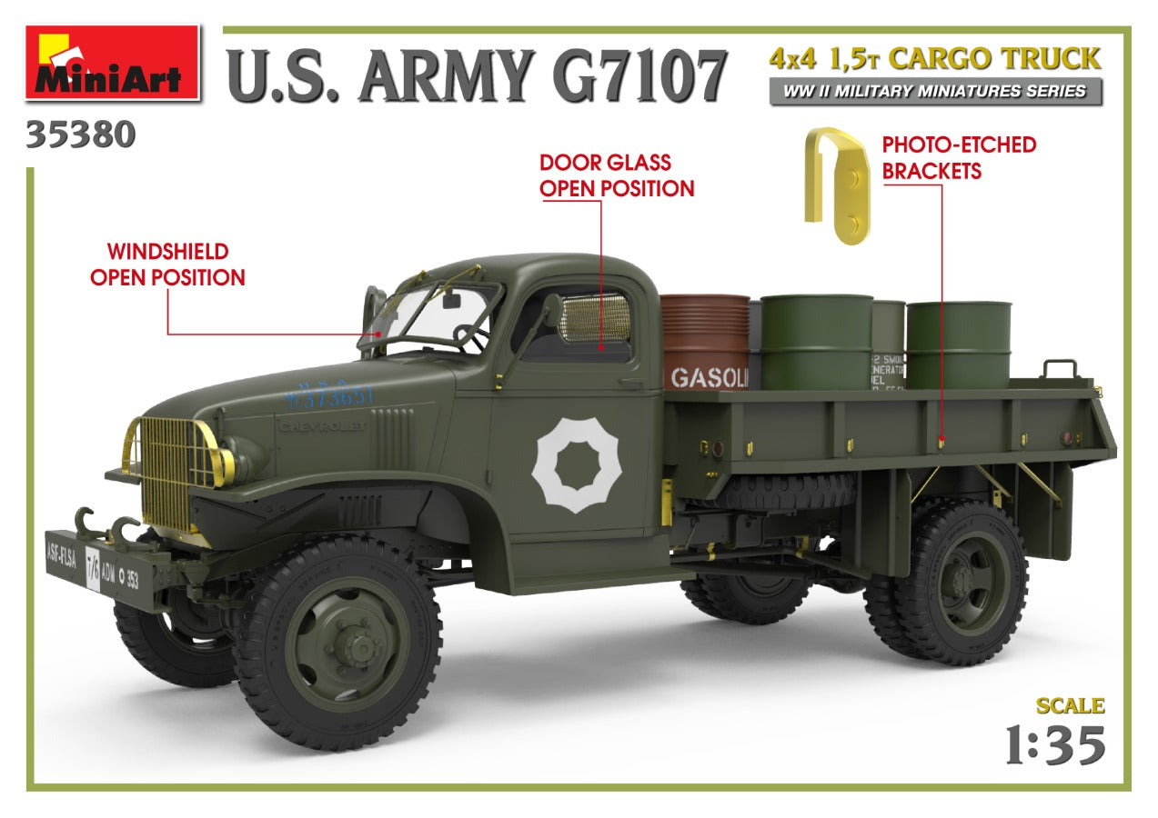 1/35 US Army G7107 4X4 1,5t Cargo Truck - Hobby Sense