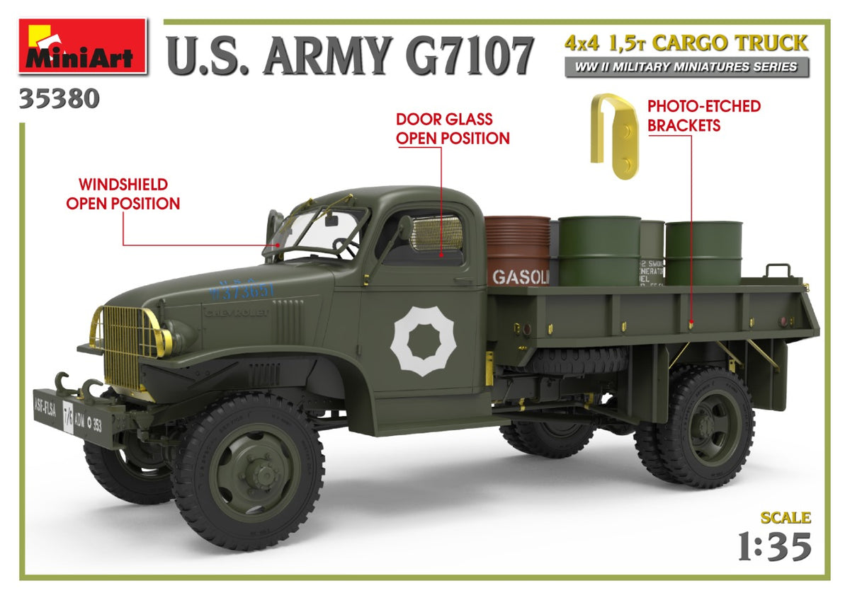 1/35 US Army G7107 4X4 1,5t Cargo Truck - Hobby Sense
