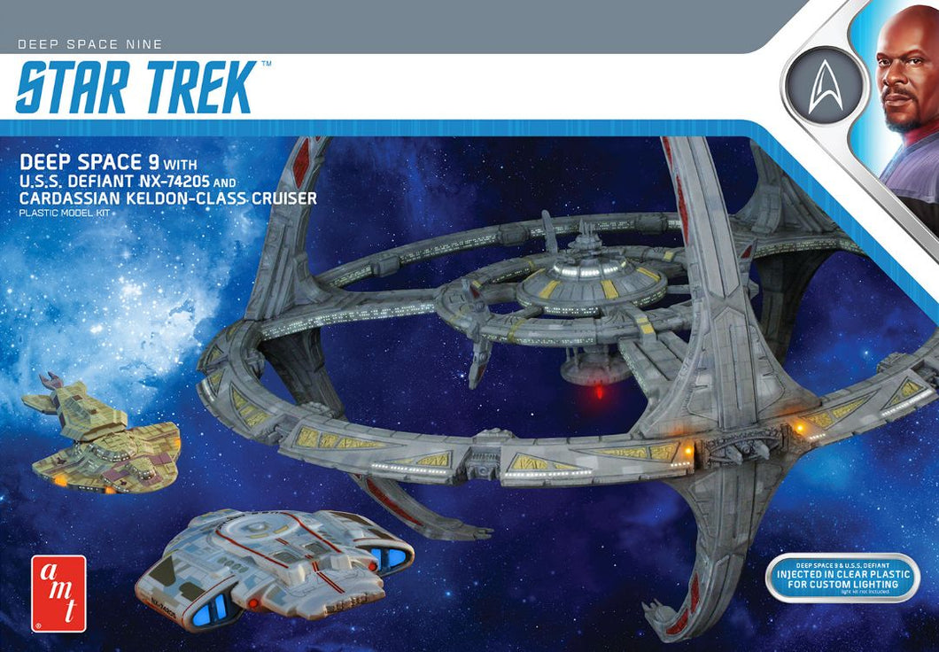 1/3300 Star Trek Deep Space Nine Space Station w/USS Defiant NX74205 & Cardassian Keldon Class Cruiser - Hobby Sense