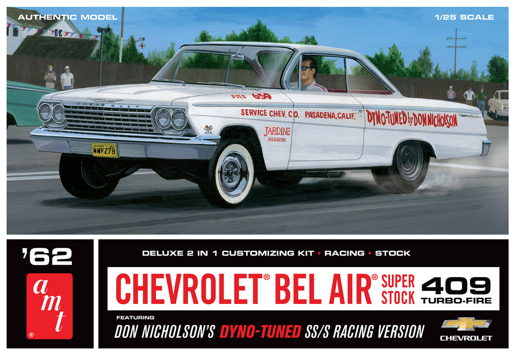 1/25 1962 Chevy Bel Air Don Nicholson Super Stock Race Car (2 in 1) - Hobby Sense