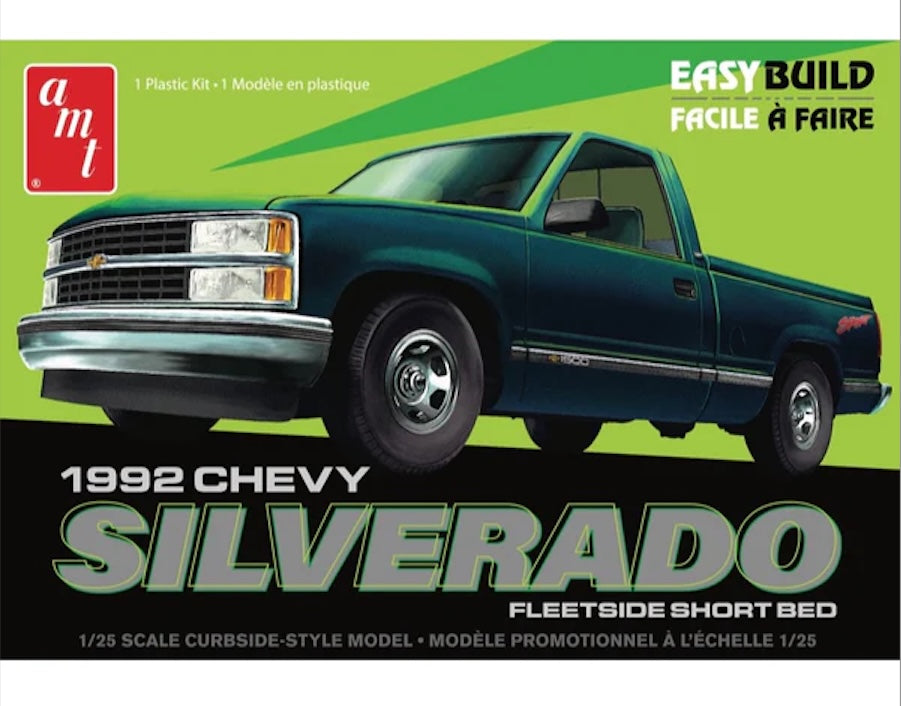 1/25 1992 Chevy Silverado Fleetside Short Bed Pickup Truck (Easy Build) - Hobby Sense