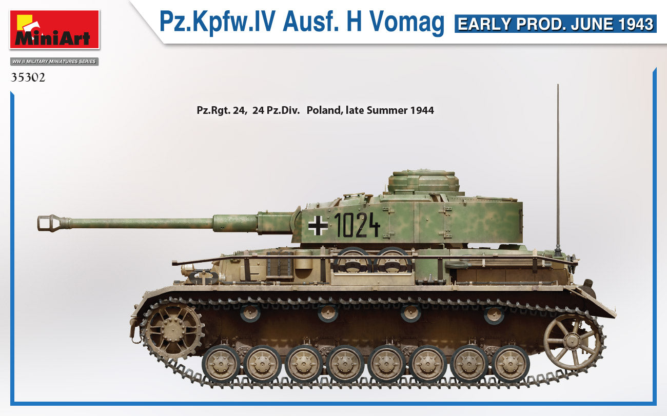 1/35 Pz.Kpfw.IV Ausf. H Vomag. Early Production June 1943 - Hobby Sense